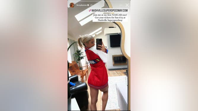 Olivia Dunne headed to first NASCAR race.