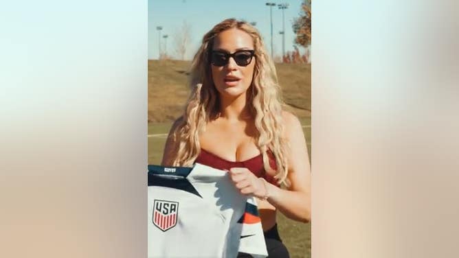 Paige Spiranac breaking down the USA World Cup kit