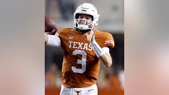 Texas Longhorns QB Quinn Ewers had his car towed during home opener against UL-Monroe. (Photo by Adam Davis/Icon Sportswire via Getty Images)