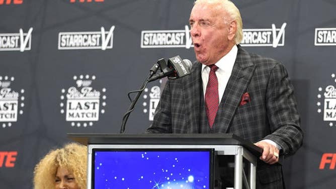 Ric Flair at podium