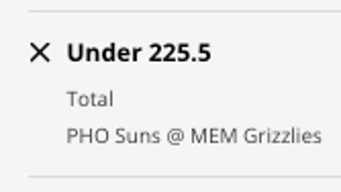 Odds for the Under in Phoenix Suns at Memphis Grizzlies from DraftKings Sportsbook as of Tuesday, December 27th at 11:15 a.m. ET.