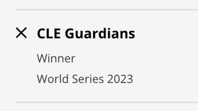 The Cleveland Guardians' odds to win the 2023 World Series from DraftKings Sportsbook as of Saturday, Feb. 25th at 3:30 p.m. ET.