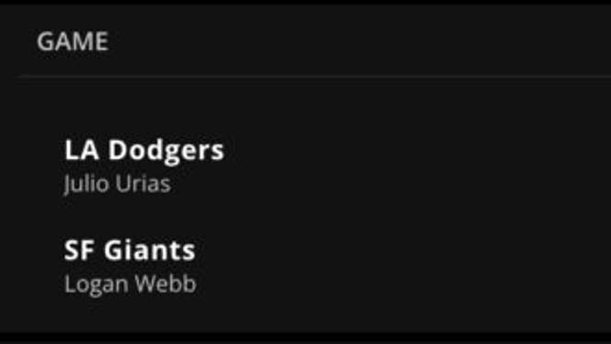 Odds for the LA Dodgers vs. the San Francisco Giants at DraftKings Sportsbook as of Monday, April 10 at 11:15 a.m. ET.
