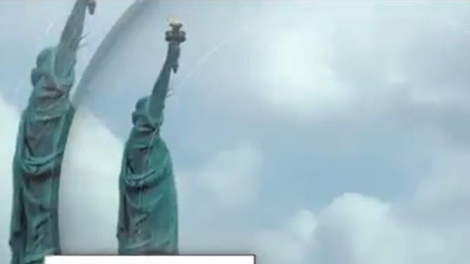 As part of broadcast coverage for Knicks/Heat NBA Playoff game, ESPN/ABC used stock video of NYC that shows the Twin Towers still standing.