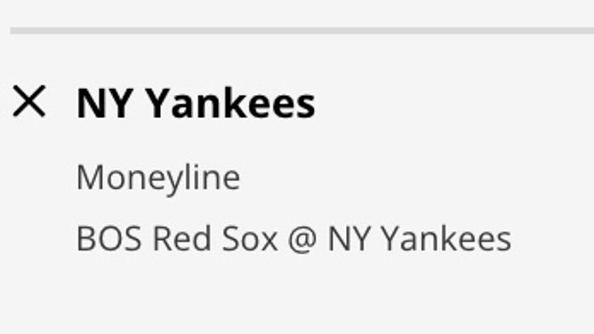 Betting odds for the New York Yankees vs. Boston Red Sox Sunday from DraftKings.