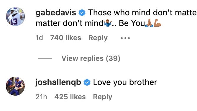 Buffalo Bills teammates Gabe Davis and Josh Allen support Jordan Poyer in spite of cancelled golf charity tournament scheduled to be held at Trump National