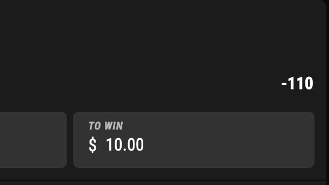 Bet slip for Michigan-St. John's on Monday, Nov. 13th from PointsBet.