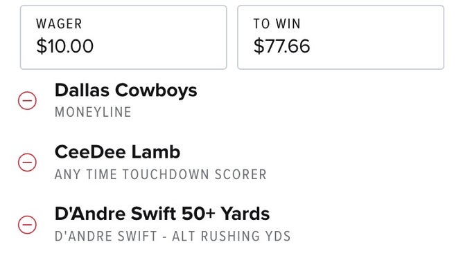 Courtesy of FanDuel Sportsbook.