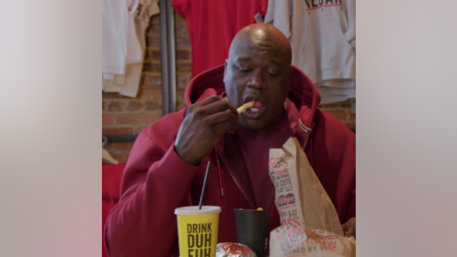 Shaq Eating at Slutty Vegan