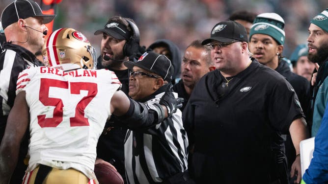 The NFL is not happy about an incident on Sunday involving San Francisco 49ers linebacker Dre Greenlaw and Philadelphia Eagles staff member Dom