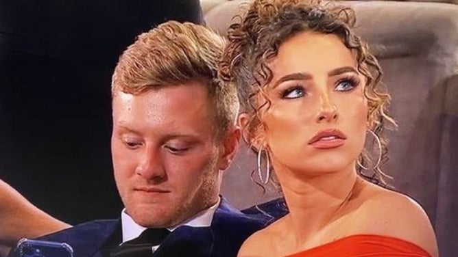 Tennessee Titans QB Will Levis and ex-girlfriend Gia Duddy during the NFL Draft.