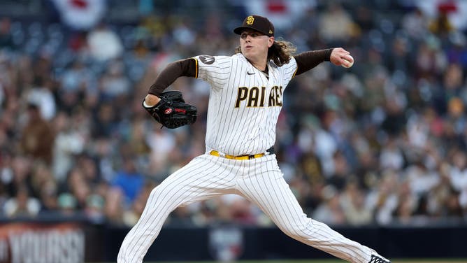 Ryan Weathers pitches vs. the Arizona Diamondbacks at PETCO Park in San Diego, California.