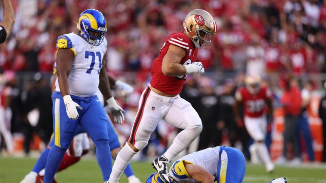 Nick Bosa sacks Matthew Stafford
