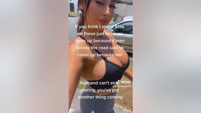 TikTok Influencer Jessy Jordyn Sports Bra Walks