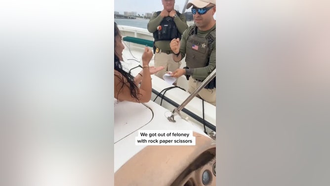 Intense rock, paper, scissors game action