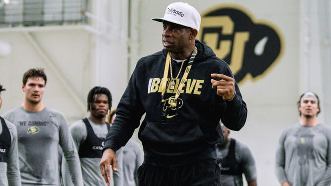 Deion Sanders tells players to hit the bricks.