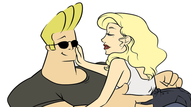 Johnny Bravo With Beautiful Girl