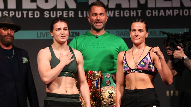 Boxing Promoter Eddie Hearn OnlyFans Model Daniella Hemsley Boob Flashing Celebration