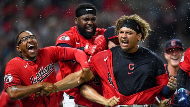 Josh Naylor Celebrates Guardians' Walk-Off With Awesome Headbutt