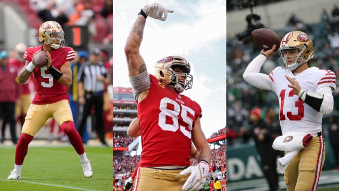 george-kittle-brock-purdy-trey-lance-san-francisco-49ers-quarterback