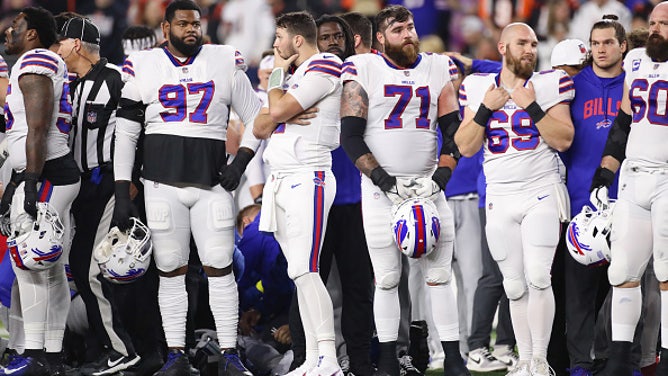 Bills players in shock over Damar Hamlin.