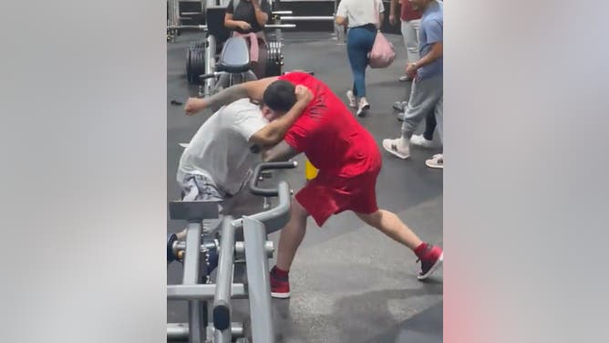 Gym brawl breaks out.