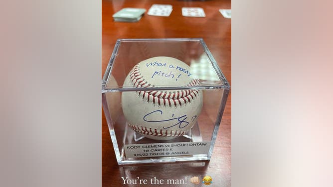 kody clemens signed baseball strikeout shohei ohtani