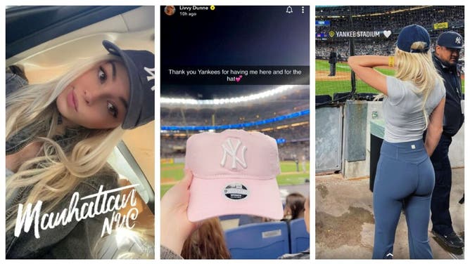 Olivia Dunne at Yankees game.