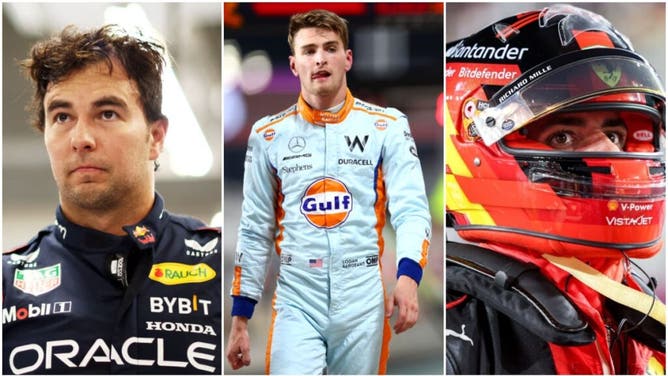 Sergio Perez, Logan Sargeant, and Carlos Sainz
