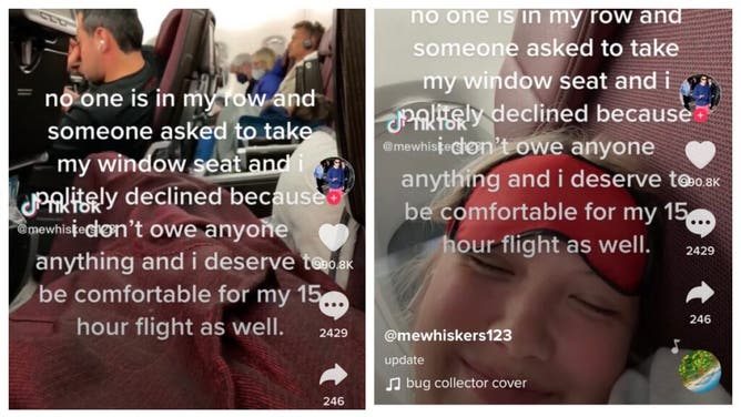 TikTok viral plane seats.