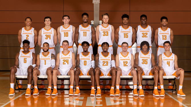 DJ Burns pictured with his teammates during his first year at Tennessee