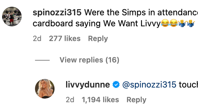 Olivia Dunne fires back at Instagram troll. (Credit: Getty Images)