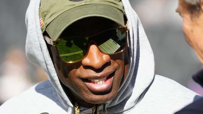 Deion Sanders makes spring break expectations clear. (Credit: Ron Chenoy-USA TODAY Sports)