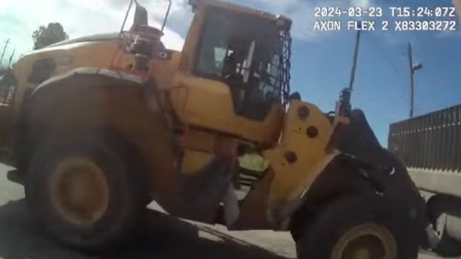 frontloader police chase georgia