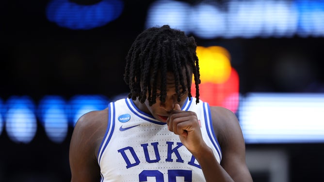 College basketball fans roast Duke after NCAA Tournament exit. (Photo by Patrick Smith/Getty Images)