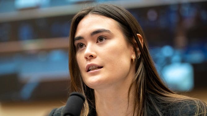 Paula Scanlan, former University of Pennsylvania swimmer, testifies during the House Judiciary Subcommittee on Constitution and Limited Government hearing on gender-affirming care for children.