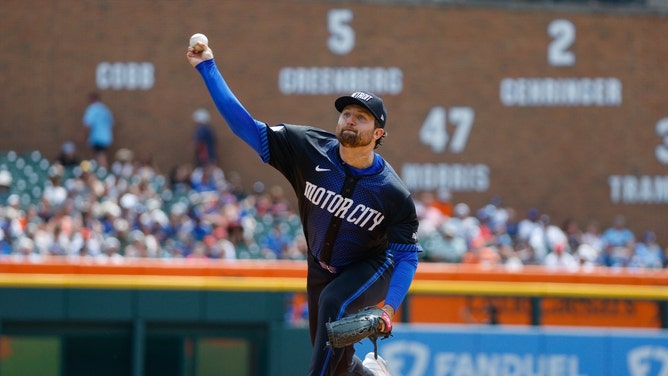 Detroit Tigers RHP Casey Mize pitches against the Toronto Blue Jays at Comerica Park in Michigan. (Brian Bradshaw Sevald-USA TODAY Sports)