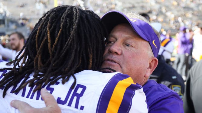 LSU head coach Brian Kelly says that Oklahoma State's idea of QR codes takes away from 'collegiate' experience