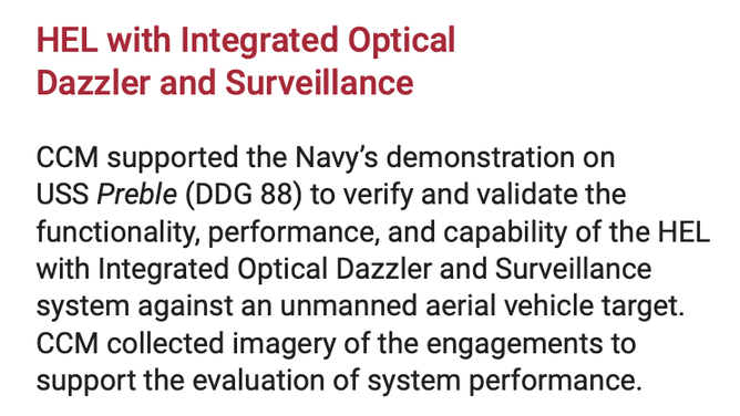 Video allegedly shows the Navy's new super weapon. (Credit: https://www.dote.osd.mil/Portals/97/pub/reports/FY2024/other/2024Annual-Report.pdf?ver=WLJFmx7nkeDHIuvrtKyfGQ%3d%3d)