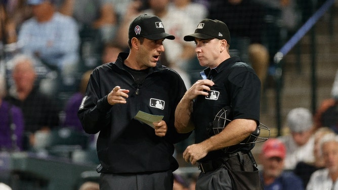 MLB commissioner Rob Manfred upheld his original ruling Monday to fire former umpire Pat Hoberg for violating the league's gambling policies. (Photo credit: Isaiah J. Downing-USA TODAY Sports