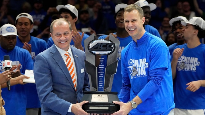 The Duke Blue Devils are the 1-seed in the East Region of the 2025 men's college basketball NCAA Tournament. (Photo credit: Jim Dedmon-Imagn Images)
