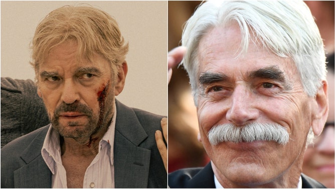 Legendary Western actor Sam Elliott reportedly is joining the cast of "Landman." What are the details of his role? (Credit: Paramount+ and ROBYN BECK/AFP via Getty Images)