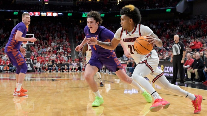 The Louisville Cardinals meet the Clemson Tigers in the 2025 ACC Tournament Friday. (Photo credit: Jamie Rhodes-Imagn Images)
