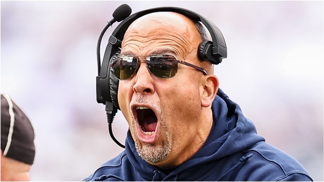 Penn State coach James Franklin was caught on video arguing with a fan during the team's spring game. (Photo by Scott Taetsch/Getty Images)
