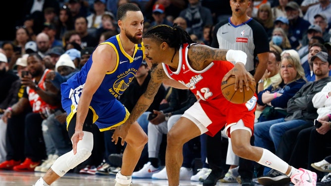 The Memphis Grizzlies face the Golden State Warriors in the 2025 NBA Play-In Tournament for the 7-seed in the Western Conference Playoffs. (Photo credit: Petre Thomas-Imagn Images)