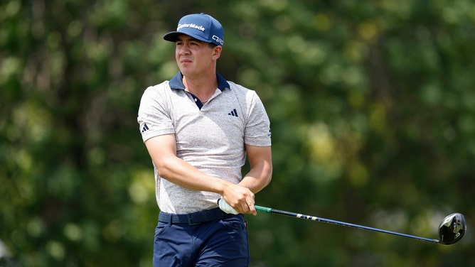 Michael Thorbjornsen hits a tee shot during the second round of the 3M Open 2024 at TPC Twin Cities in Blaine, Minnesota. (Photo credit: David Berding/Getty Images).