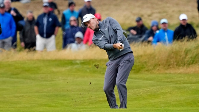 Russell Henley hitting an approach shot during the final round of The 152nd Open Championship at Royal Troon in England. (Photo credit: Jack Gruber-Imagn Images)