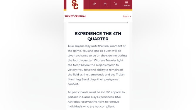 USC is offering fans the opportunity to stand on the field during the fourth quarter against Michigan Via: USCTrojans.com