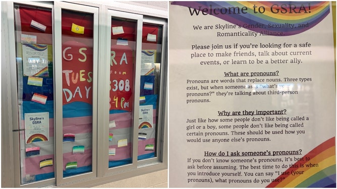 Pro-transgender propaganda at Ann Arbor Skyline High School in Michigan.