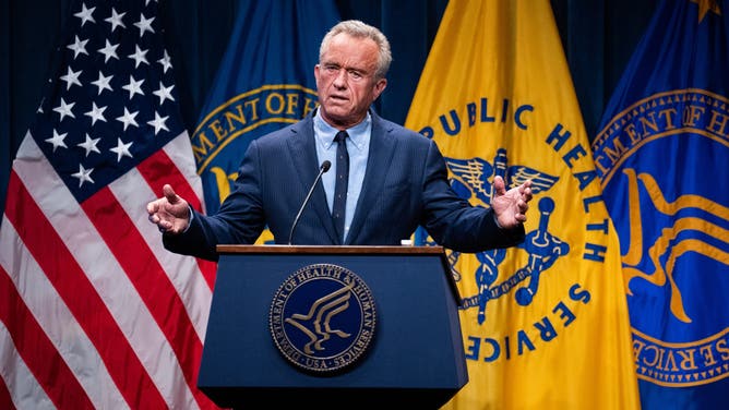Health and Human Services Secretary Robert F. Kennedy, Jr., during a news conference.